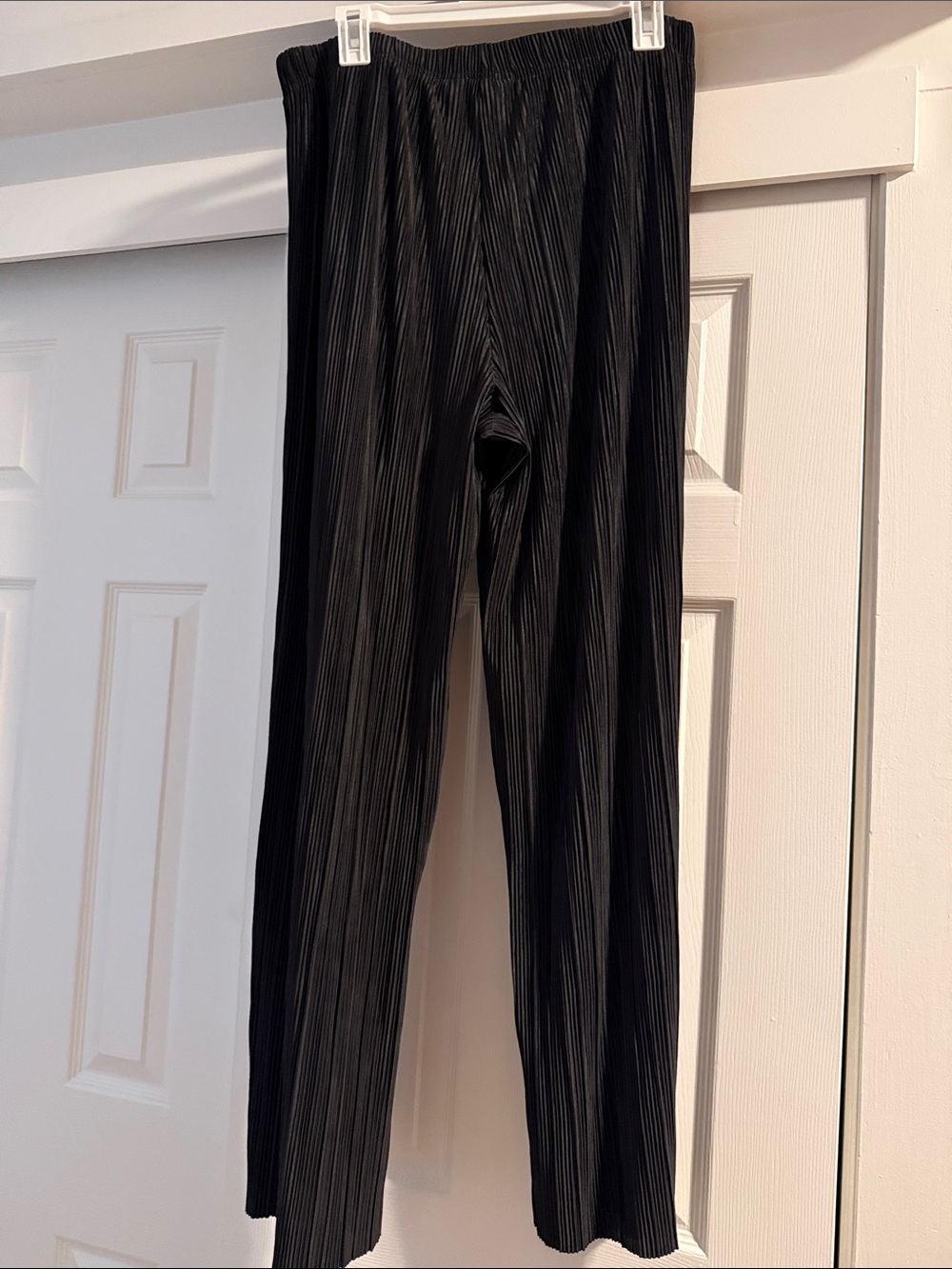 Pleated Wide-Leg Black Palazzo Pants NWT